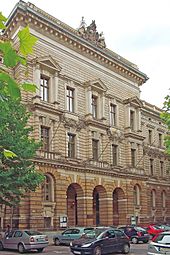 exterior of neo-classical institutional building