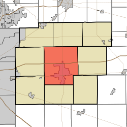 Location in Hancock County