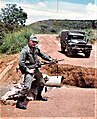 Image 19A soldier with France's 11th Marine Artillery Regiment during military exercises in the Central African Republic in 1992 (from History of the Central African Republic)