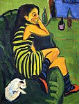 Ernst Ludwig Kirchner: Artistin (Marcella) (1910), olja på duk, 100x76. Beslagtagen 1937 på Kunstverein i Jena där den tillhörde en avdelning kallad "Vermächtnis Botho Graef". Konsthandlare Ferdinand Möller bytte till sig den ur lagerdepån 1940. Ärvdes 1956 av Angelika Fessler-Möller, som 1997 sålde den till Brücke-Museum Berlin.