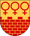 The Venus symbol, representing copper mining, in the municipal coat of arms of Falun Municipality in Sweden (1932)