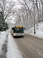 An Iowa City Transit bus in the snow