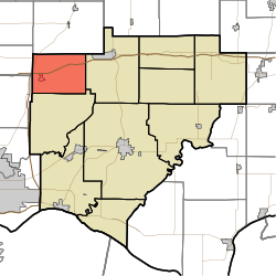 Location in Warrick County