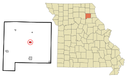 Location of Shelbyville, Missouri