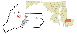 Location of Hebron, Maryland
