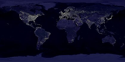 Earth at night