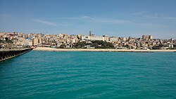 Gela town from the pier