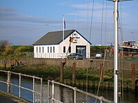 Station building of Girvan Coastguard Rescue Team, on the west coast of Scotland.