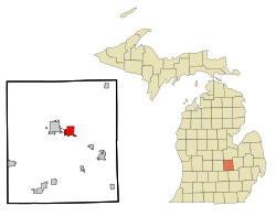 Location of Corunna, Michigan