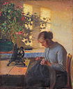 A halász felesége varr, Anna Ancher, 1890