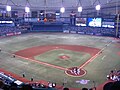 A photograph of a baseball diamond