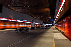 Aalto-yliopiston metroasema tammikuussa 2019.