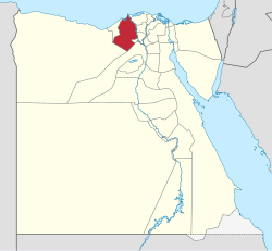 Beheira Governorate on the map o Egyp