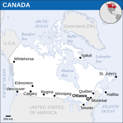 Location of Canada