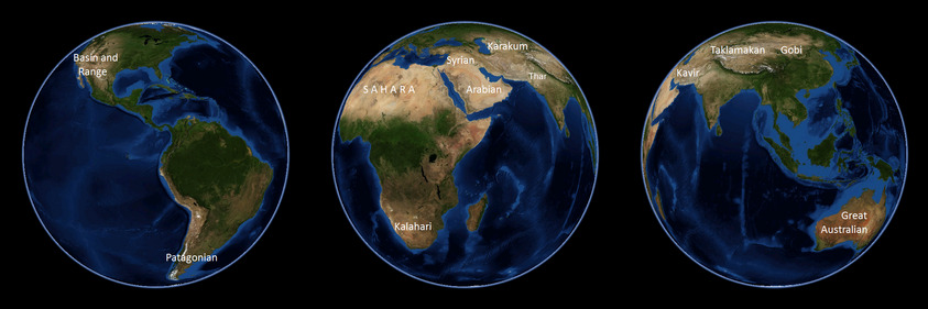 global map of deserts