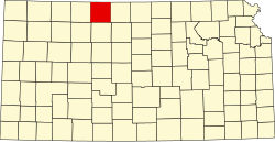 Karte von Phillips County innerhalb von Kansas