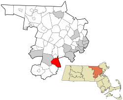 Location in Middlesex County in Massachusetts