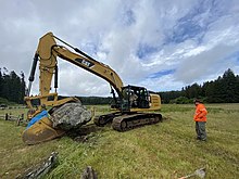 California State Parks removed Grant's Marker at Prairie Creek Redwoods State Park in June 2021.