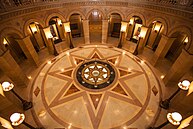 Rotunda floor showing 8-pointed star