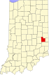 State map highlighting Fayette County