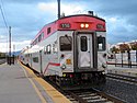 Bombardier consist at San Jose Diridon station.