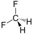 Difluoromethane-2D-skeletal