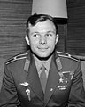 Image 12 Yuri Gagarin Photograph credit: Arto Jousi; restored by Adam Cuerden Yuri Gagarin (9 March 1934 – 27 March 1968) was a Soviet Air Forces pilot and cosmonaut who became the first human to journey into outer space; his capsule, Vostok 1, completed a single orbit of Earth on 12 April 1961. Gagarin became an international celebrity and was awarded many medals and titles, including Hero of the Soviet Union, his nation's highest honour. In 1967, he served as a member of the backup crew for the ill-fated Soyuz 1 mission, after which the Russian authorities, fearing for the safety of such an iconic figure, banned him from further spaceflights. However, he was killed the following year, when the MiG-15 training jet that he was piloting with his flight instructor Vladimir Seryogin crashed near the town of Kirzhach. This photograph of Gagarin, dated July 1961, was taken at a press conference during a visit to Finland approximately three months after his spaceflight. More selected pictures