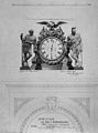 Rinehart's drawing for the Monumental Clock (1858), House of Representatives Chamber, U.S. Capitol.