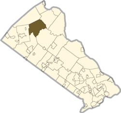 Location of Haycock Township in Bucks County