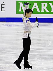 Hanyu in his free skate program at the 2015–16 Grand Prix Final