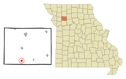 Location of Polo, Missouri