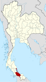 Karte von Thailand mit der Provinz Songkhla hervorgehoben