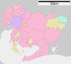 東鄉町在愛知縣的位置