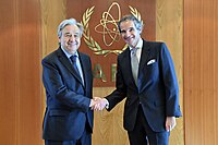 Grossi with UN Secretary-General António Guterres in May 2022