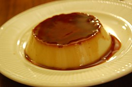 Baked custard with caramel