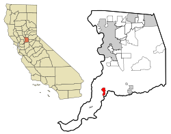 Location in Sacramento County and the state of California