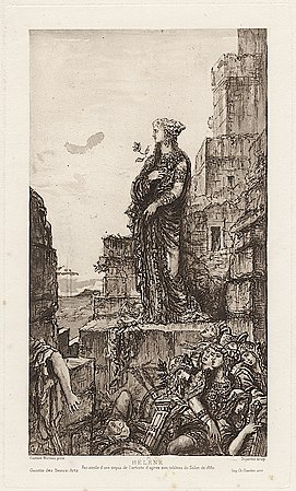 Paul Dujardin after Gustave Moreau, Hélène, photogravure, 1880