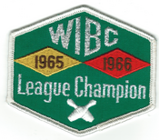 A League Championship emblem received by Olivia C. Reekie in 1966