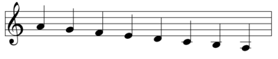 A melodic minor, descending