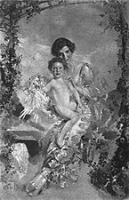 Mrs. Jeudwine and her son Wynne (1924)