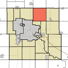 Map highlighting Bennington Township, Black Hawk County, Iowa.svg