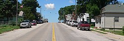 Nebraska Highway 1 in downtown Murray