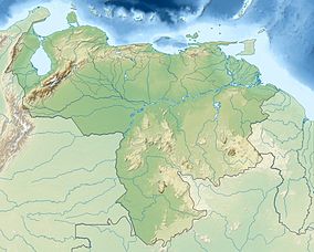 Map showing the location of Location of the Alto Orinoco-Casiquiare Biosphere Reserve