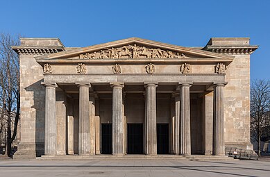 Neoclassical columns of the Neue Wache, Berlin, by Karl Friedrich Schinkel and Salomo Sachs, 1816[25]