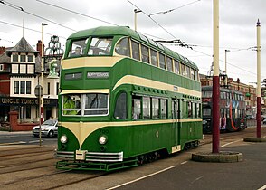 Tranvía de doble piso de Blackpool.