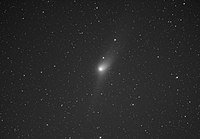 The comet on 22 January 2023, with the antitail visible