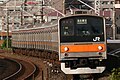 付随車のみ埼京線、その他は山手線から転属した編成 （2019年9月15日 北朝霞駅 - 西浦和駅間）