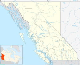 Map showing the location of Mount Maxwell Provincial Park