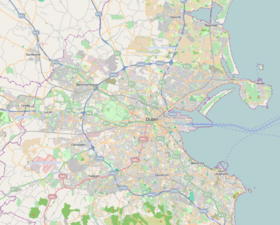 Map of Dublin with the 4 Women's League teams