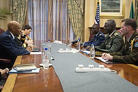 General Charles CQ Brown, Jr., Chairman of the Joint Chiefs of Staff, attends a country briefing at Ambassador Howard A. Van Vranken's, US Ambassador to Botswana, residence in Gaborone, Botswana, June 24, 2024 - 15.jpg